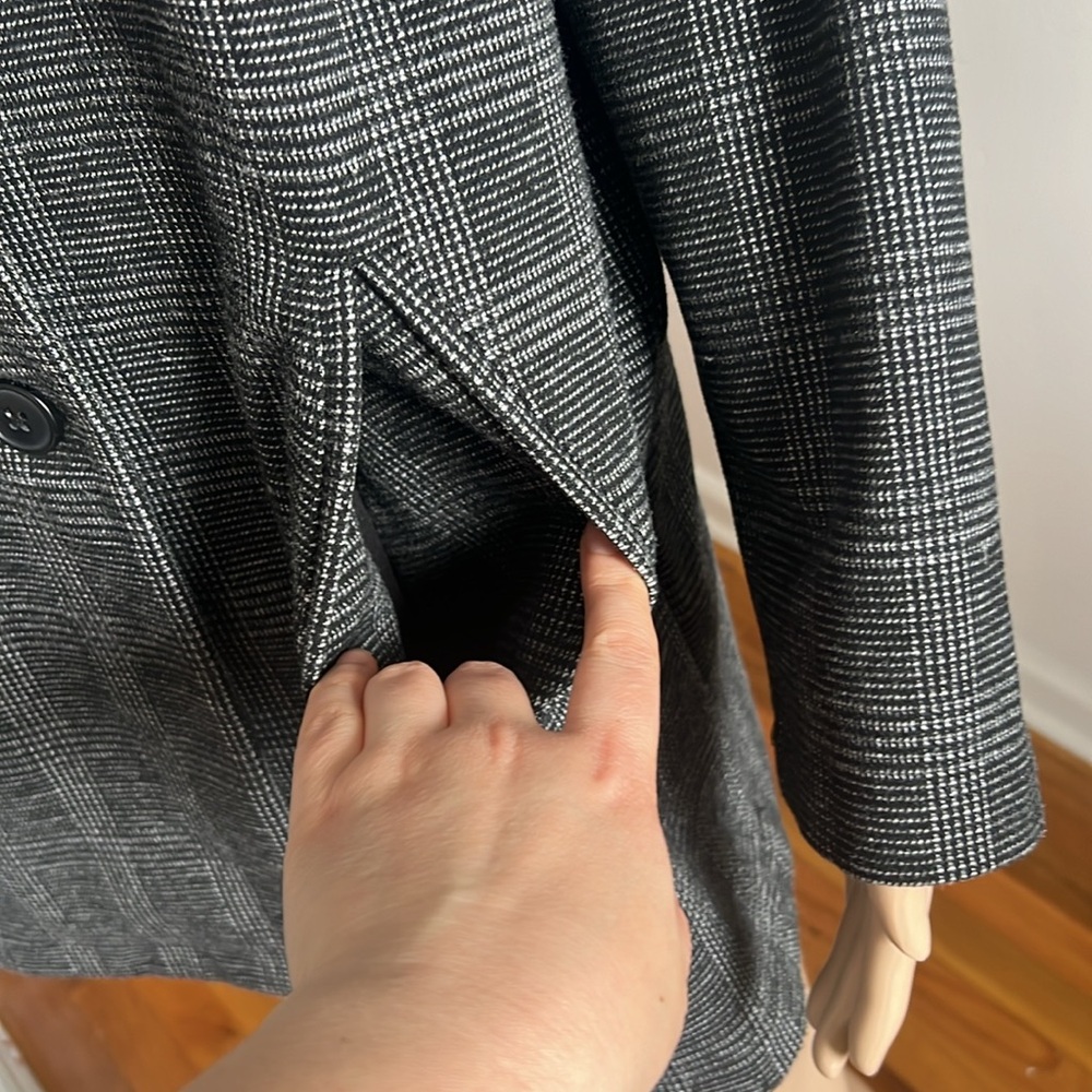 Madewell Glen Plaid Oversize Knit Blazer Size M - Picture 8 of 15